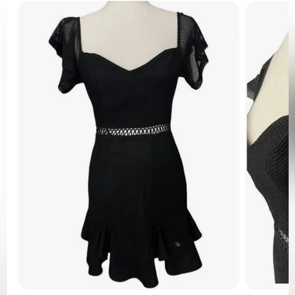 Hello Molly ruffle net black dress - Picture 2 of 10